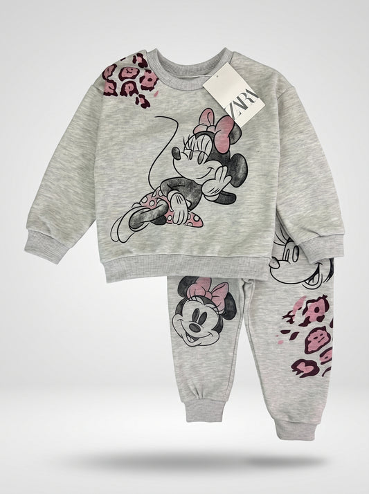 CONJUNTO SUDADERA MINNIE GRIS