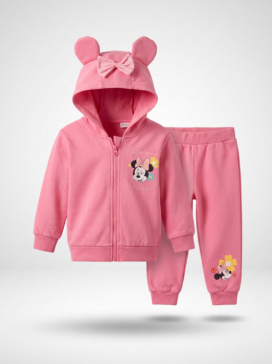 CONJUNTO SUDADERA MINNIE ROSA CREMALLERA