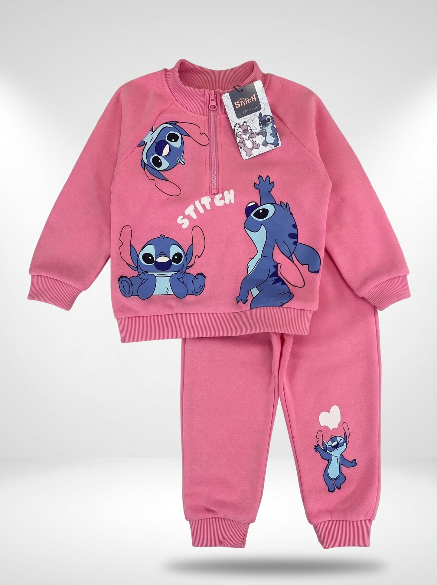 CONJUNTO SUDADERA STITCH ROSA