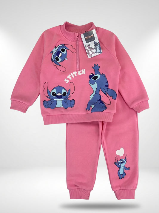 CONJUNTO SUDADERA STITCH ROSA