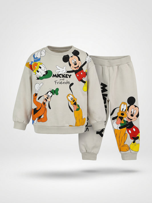 CONJUNTO SUDADERA MICKEY PLUTO BEIGE