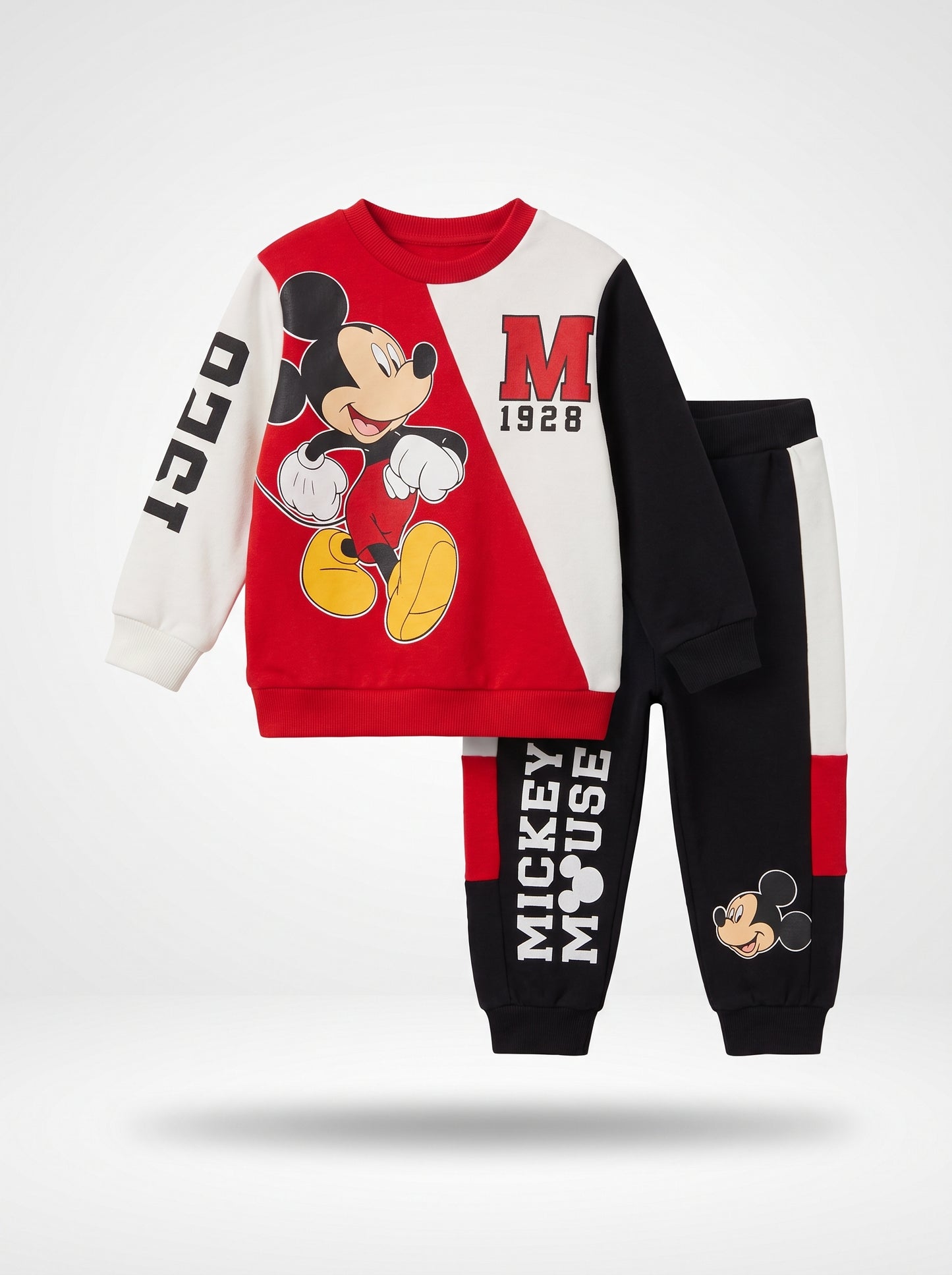 CONJUNTO SUDADERA MICKEY MOUSE ROJO BLANCO