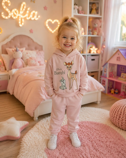 CONJUNTO SUDADERA BAMBI ROSA