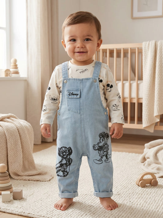 CONJUNTO IMPORTADO OVEROL JEAN MICKEY