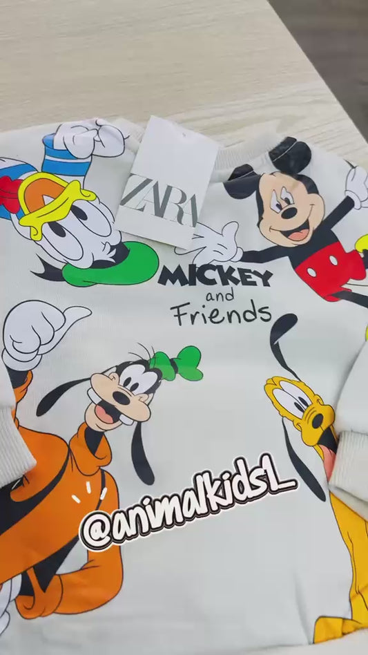 CONJUNTO SUDADERA MICKEY PLUTO BEIGE