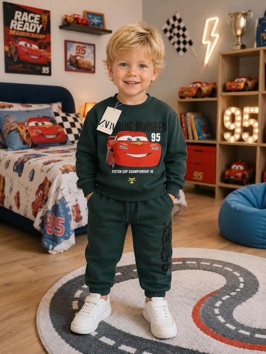 CONJUNTO SUDADERA CARS VERDE