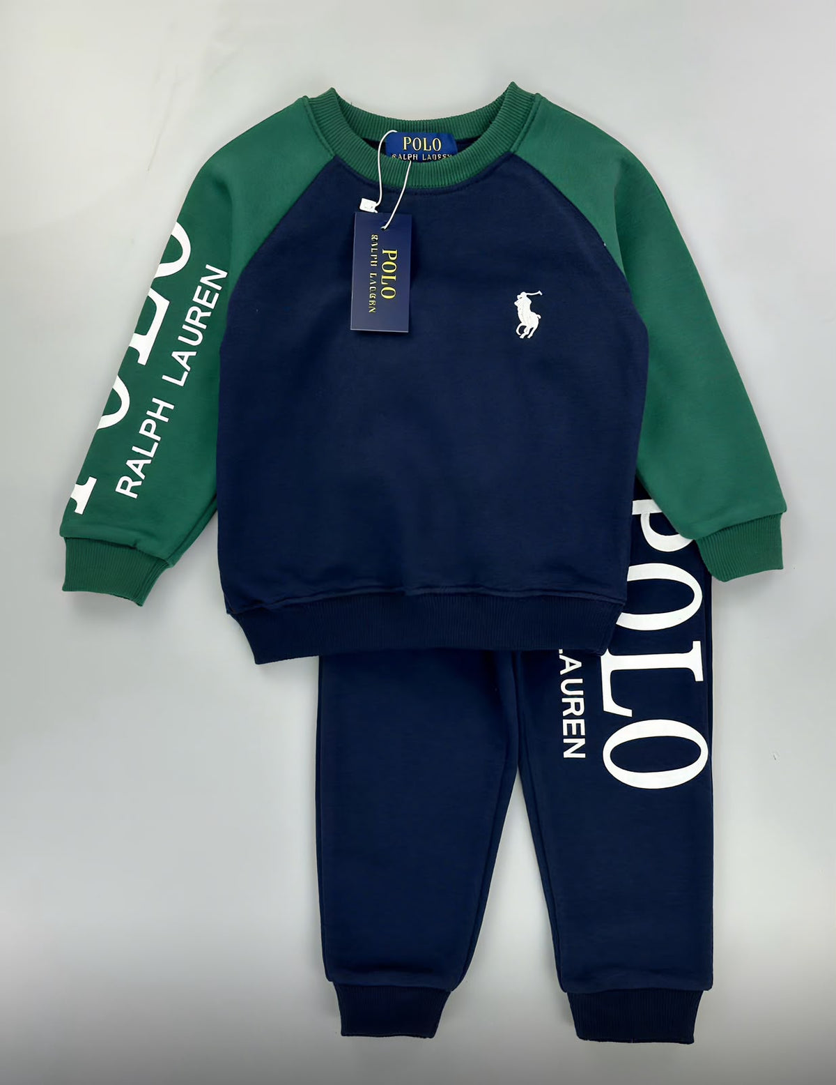 CONJUNTO SUDADERA POLO VERDE AZUL
